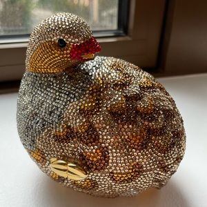 Judith Leiber Red Grouse purse